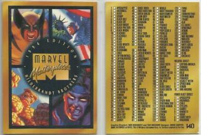 1994 Masterpieces Checklist #140 card