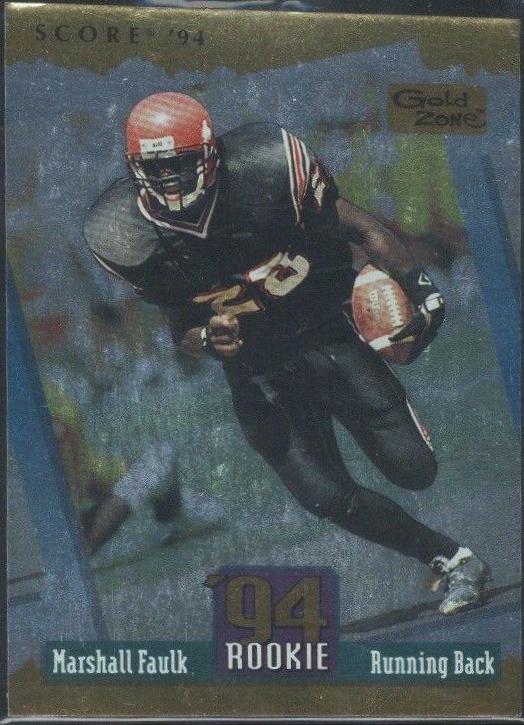 1994 Panini Score Marshall Faulk [Gold Zone] #277 card