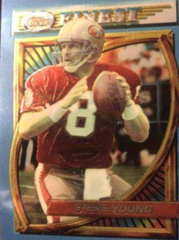 1994 Topps Finest Steve Young [Refractor] #77 card