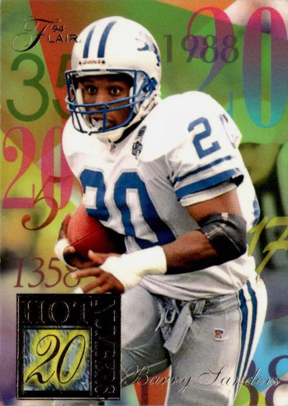 1994 Ultra Flair Hot Numbers Barry Sanders #11 card