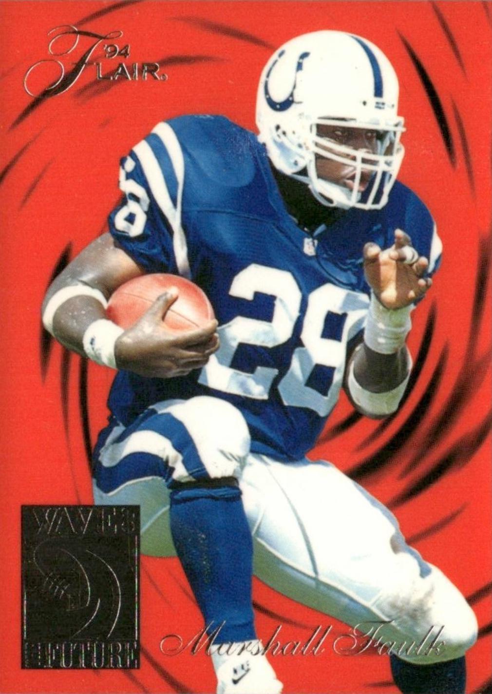 1994 Ultra Flair Wave of the Future Marshall Faulk #2 card