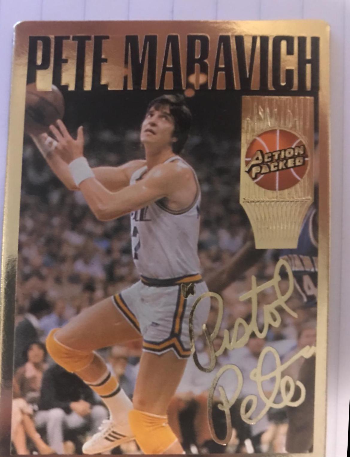 1995 Action Packed Hall of Fame Pete Maravich #26 card