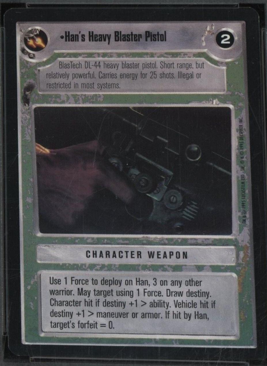 1995 CCG Premiere Limited Han's Heavy Blaster Pistol card