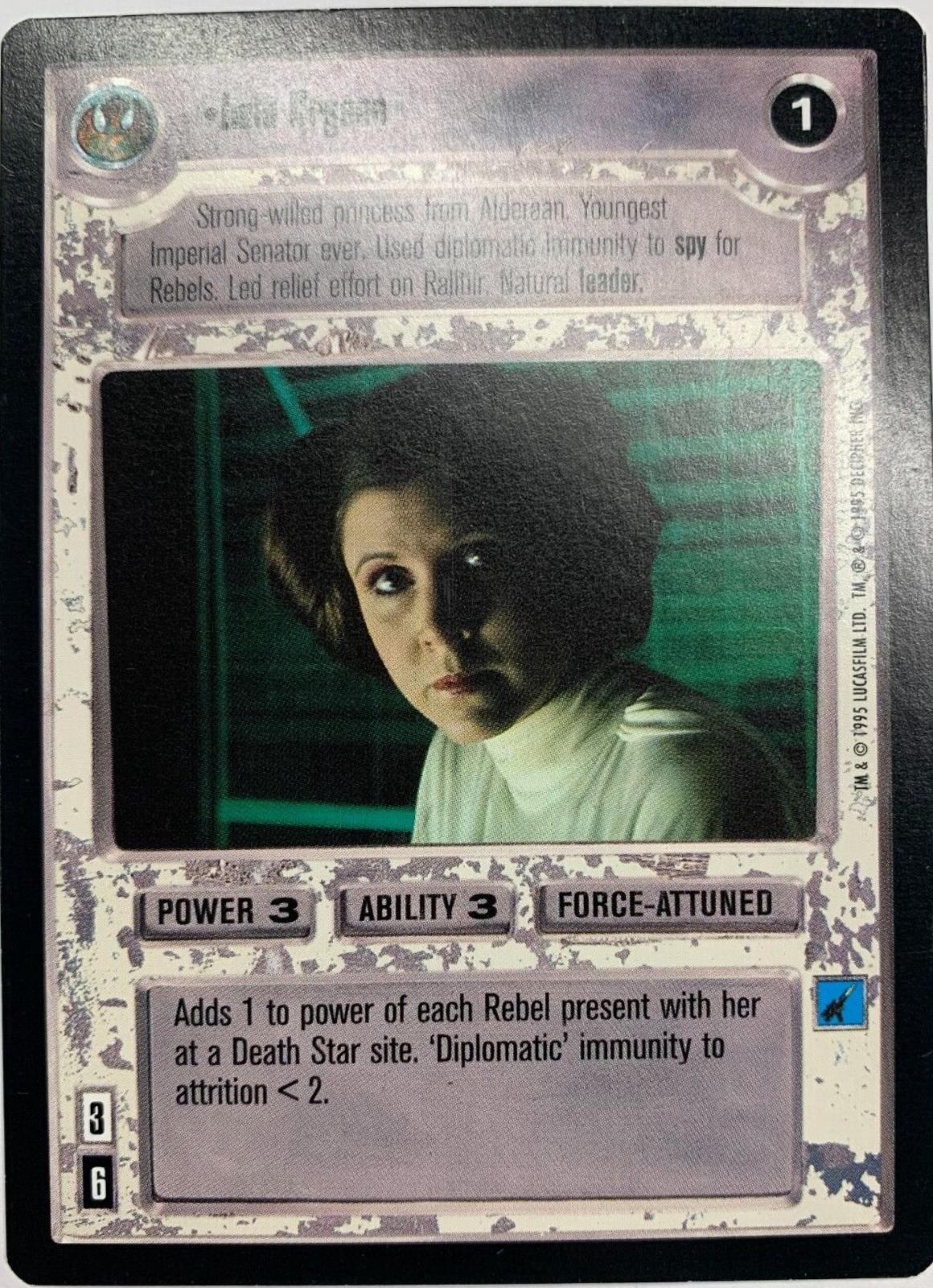1995 CCG Premiere Limited Leia Organa card
