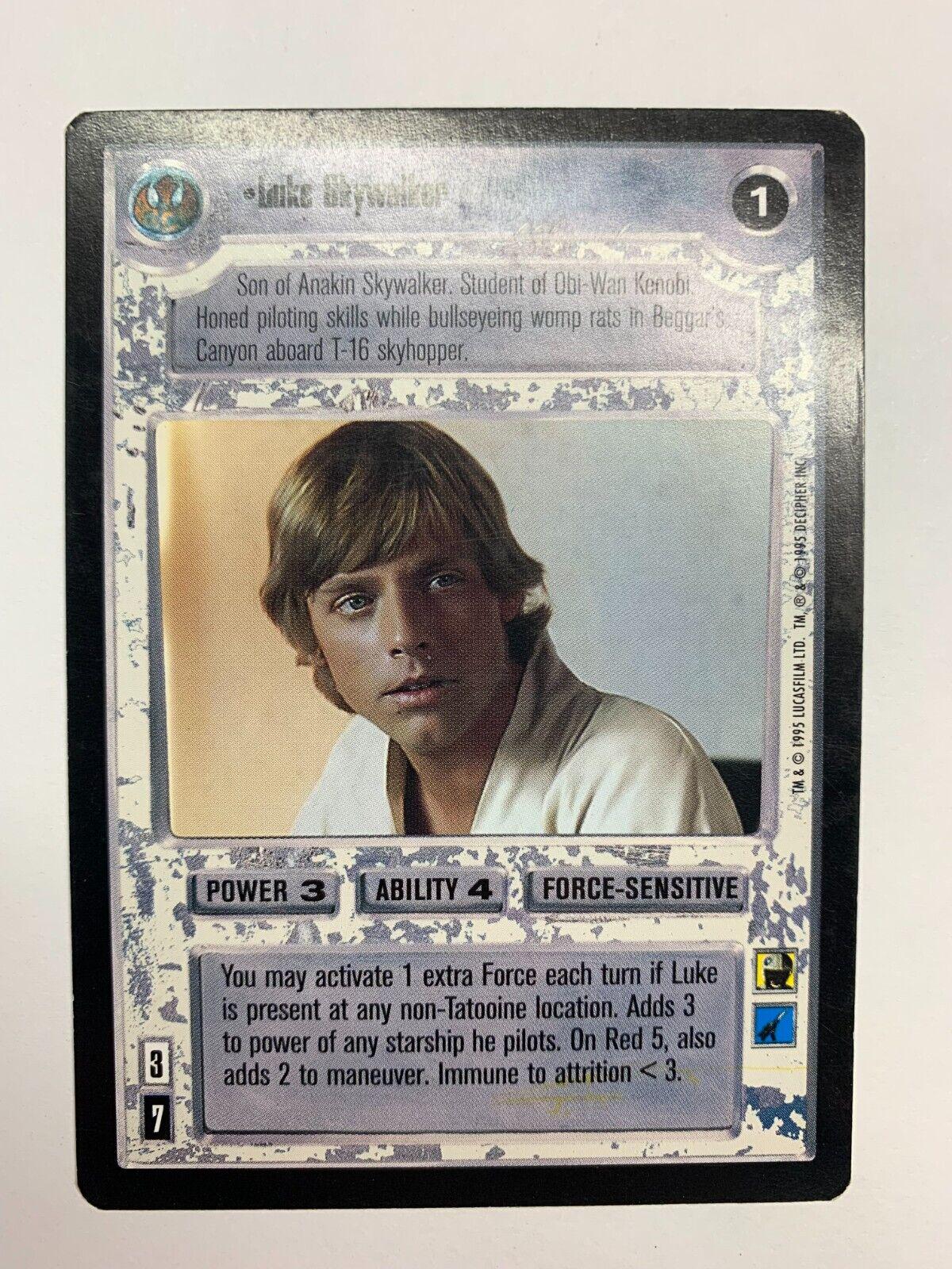 1995 CCG Premiere Limited Luke Skywalker card