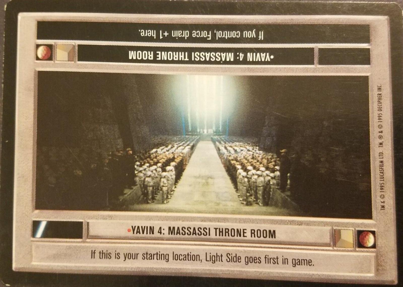 1995 CCG Premiere Limited Yavin 4: Massassi Throne Room card