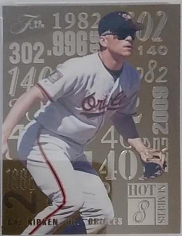 1995 Flair Hot Numbers Cal Ripken Jr #8 card
