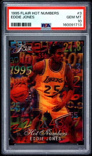 1995 Flair Hot Numbers Eddie Jones #3 card