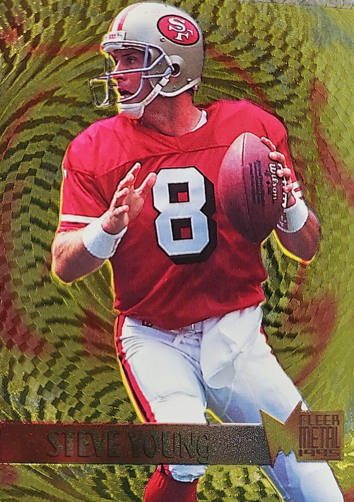 1995 Fleer Metal Gold Blaster Steve Young #18 card