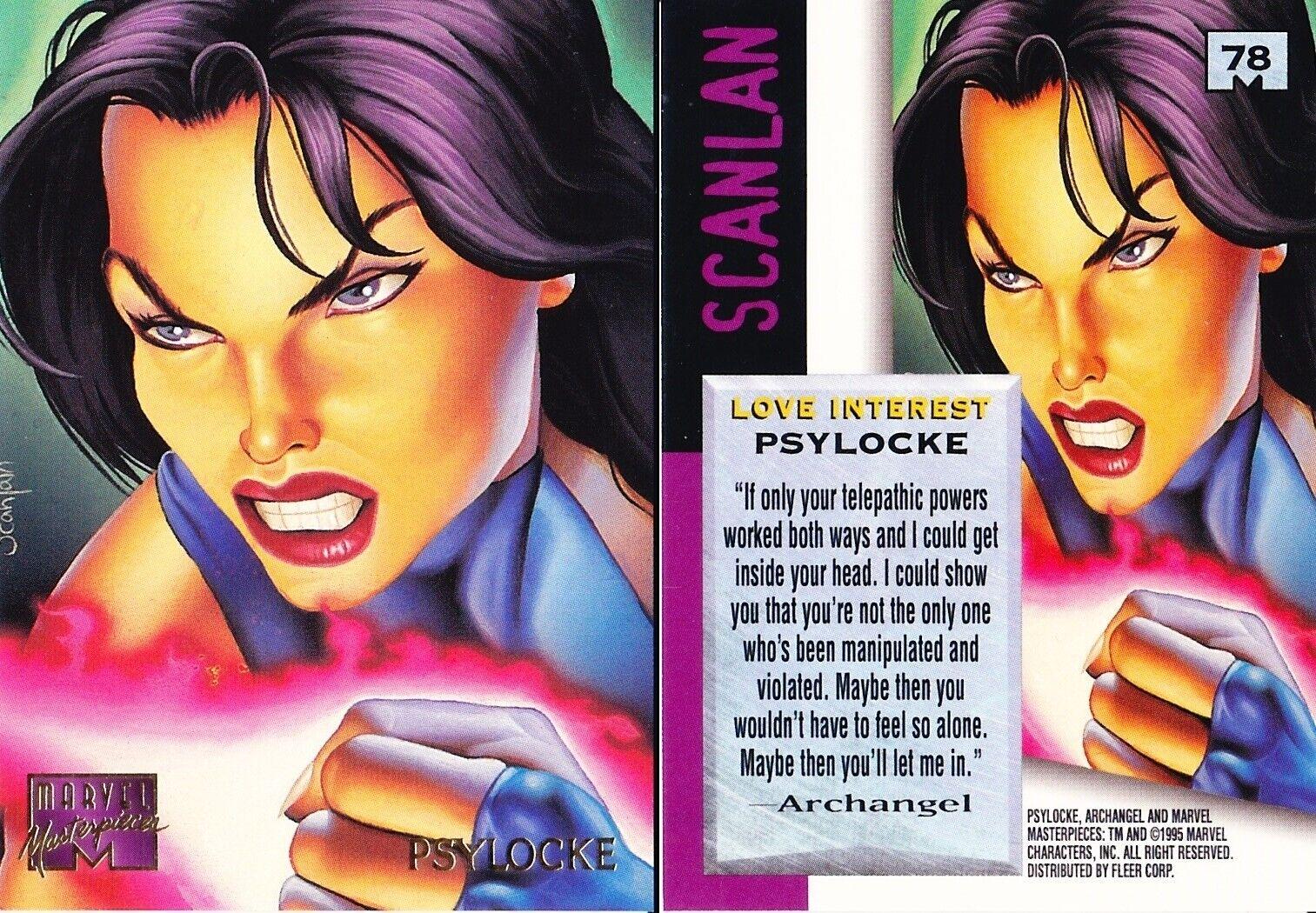 1995 Masterpieces Psylocke #78 card