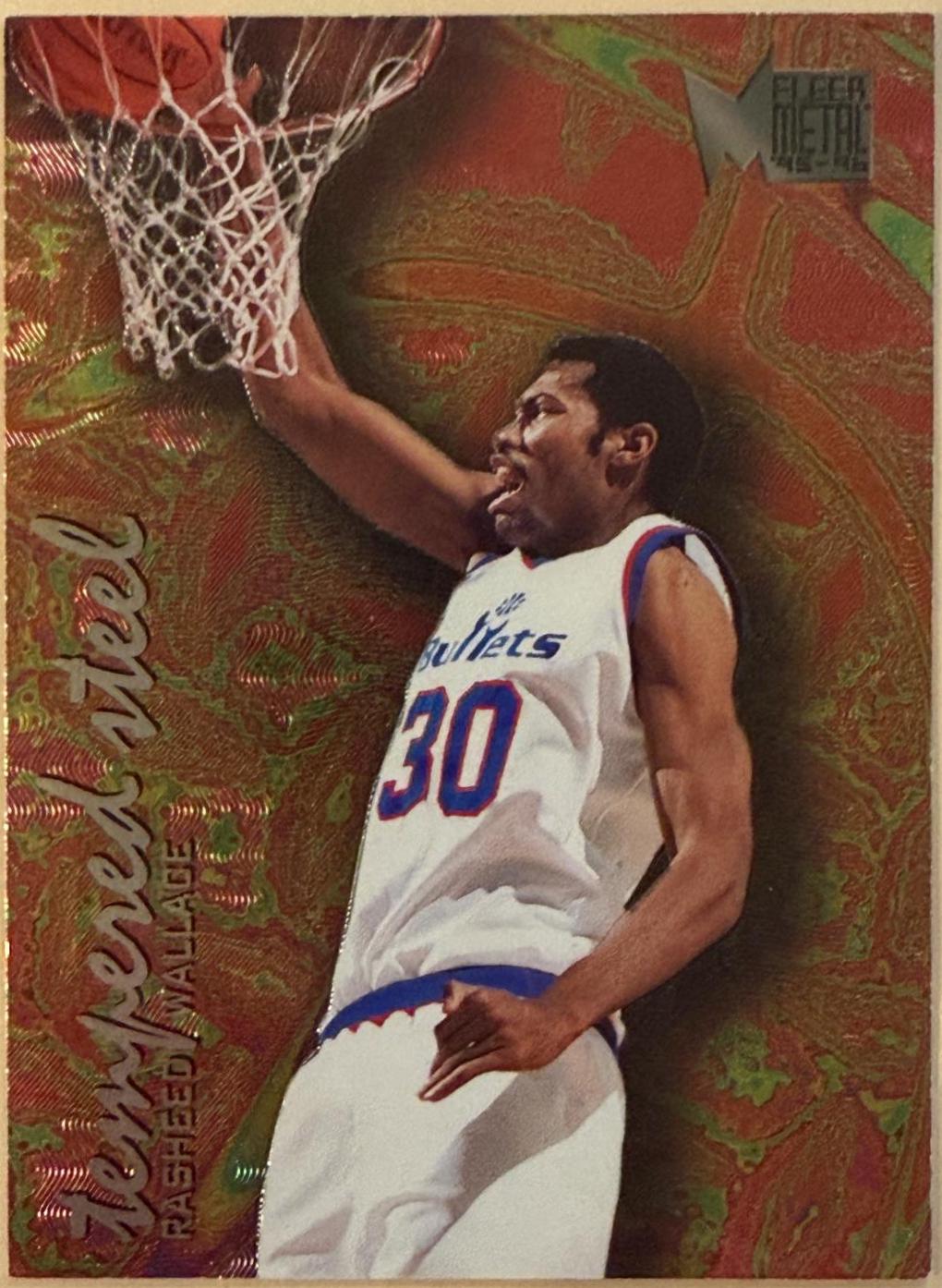 1995 Metal Tempered Steel Rasheed Wallace #11 card