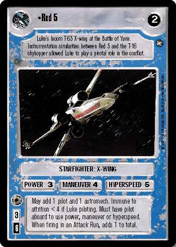 1996 CCG A New Hope Limited Red 5 card