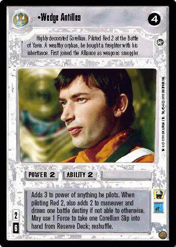 1996 CCG A New Hope Limited Wedge Antilles card