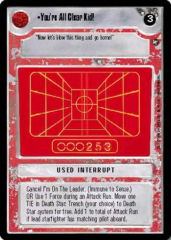 1996 CCG A New Hope Limited You're All Clear Kid! card