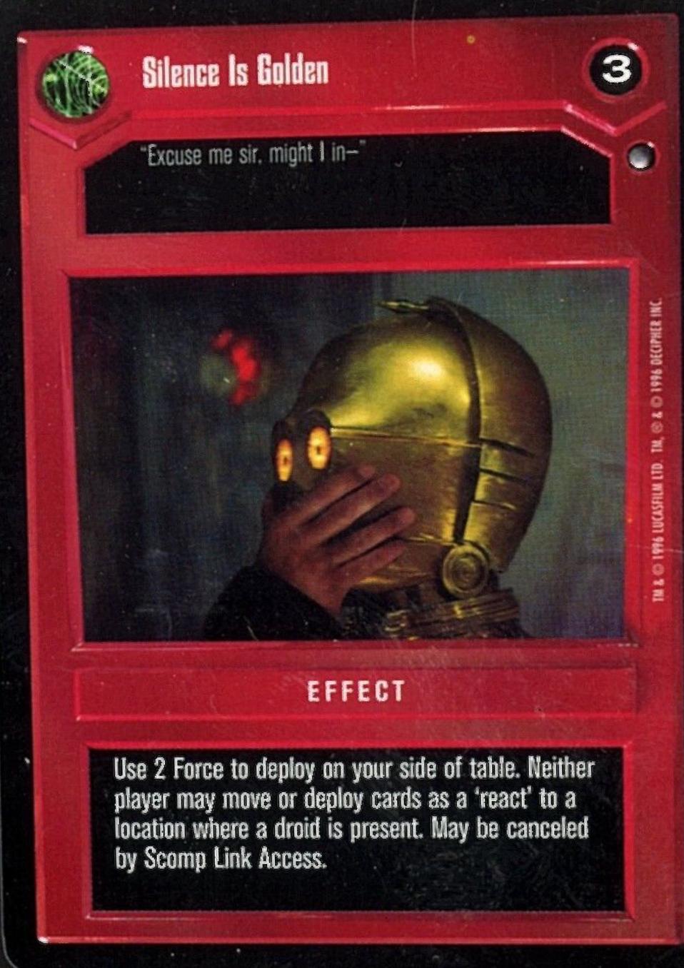 1996 CCG Hoth Limited Silence Is Golden card