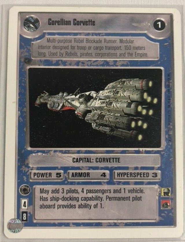 1996 CCG Premiere Corellian Corvette card