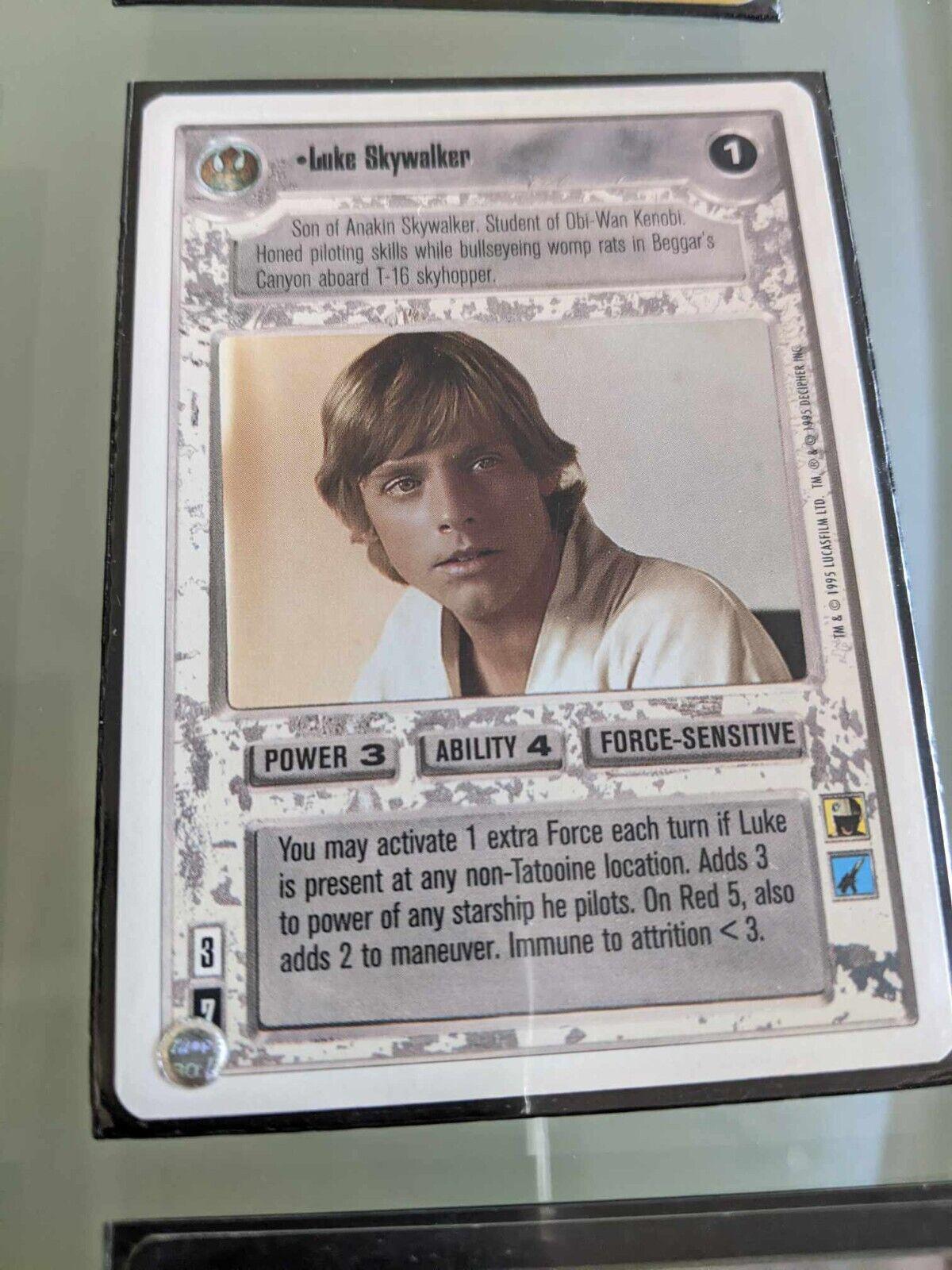 1996 CCG Premiere Luke Skywalker card