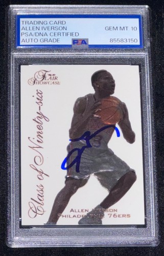 1996 Flair Showcase Class of '96 Allen Iverson #10 card