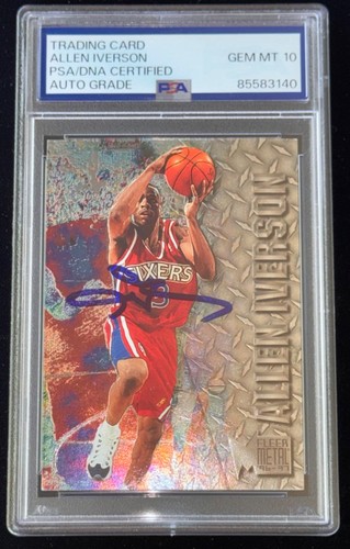 1996 Fleer Metal Allen Iverson #201 card