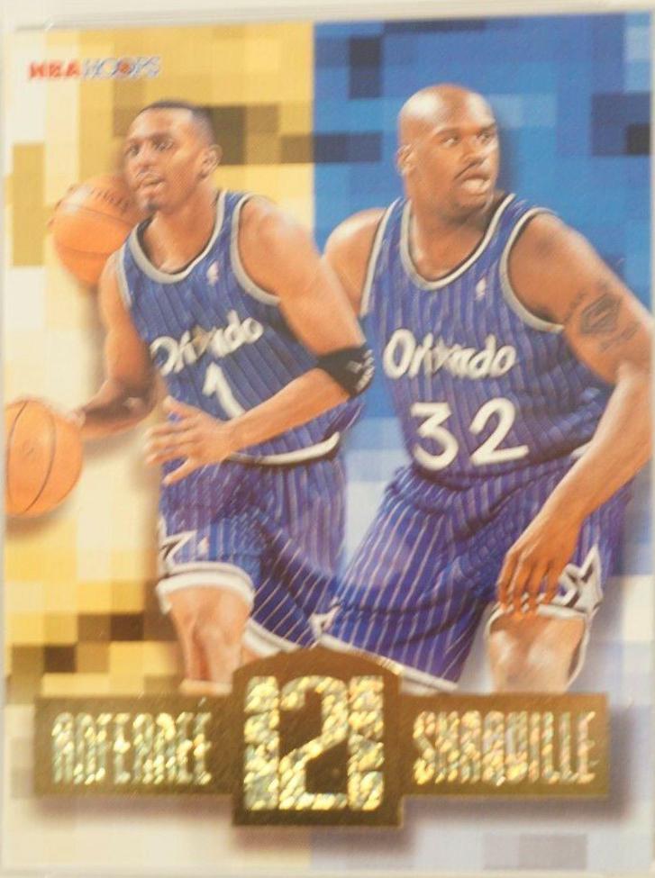 1996 Hoops Head to Head Anfernee Hardaway, Shaquille O'Neal #HH6 card