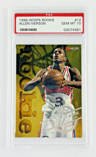 1996 Hoops Rookie Allen Iverson #12 card