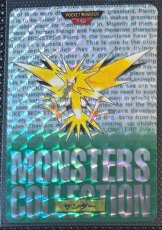 1996 Japanese Carddass Zapdos Prism [Green] #145 card
