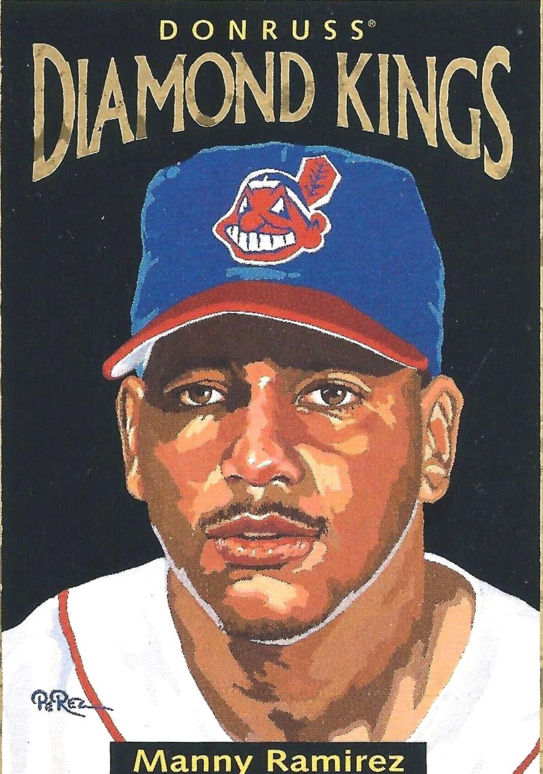 1996 Panini Donruss Diamond Kings Manny Ramirez #DK-3 card