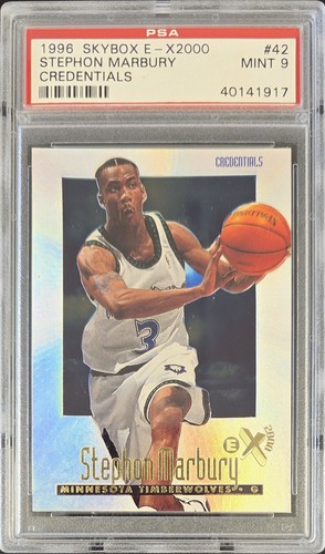1996 Skybox E-X2000 Stephon Marbury [Credentials] #42 card