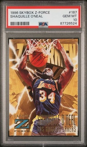 1996 Skybox Z Force Shaquille O'Neal #187 card