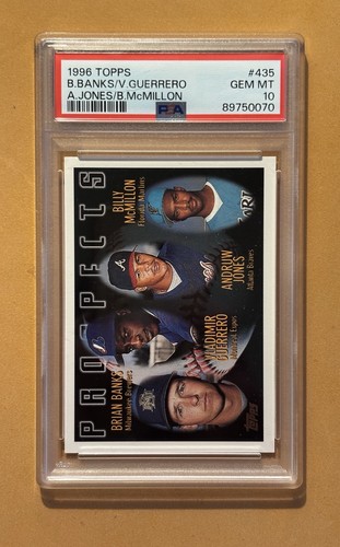 1996 Topps Andruw Jones, Billy McMillon, Brian Banks, Vladimir Guerrero #435 card