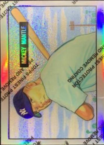 1996 Topps Mantle Finest 1951 Bowman Reprint [Refractor,w/ Coating] #1 card