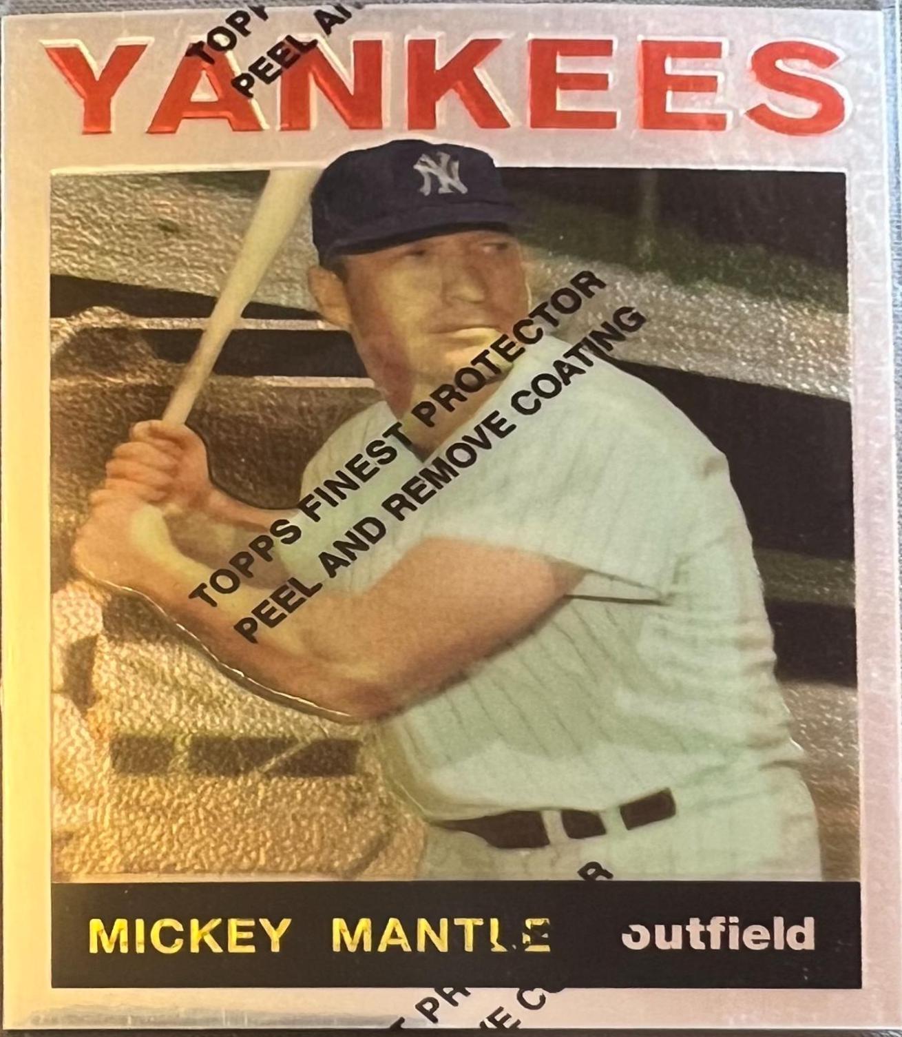 1996 Topps Mantle Finest 1964 Topps Reprint [w/ Coating] #14 card