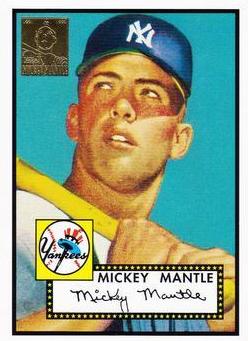 1996 Topps Mantle Reprint 1952 Topps Reprint #2 card