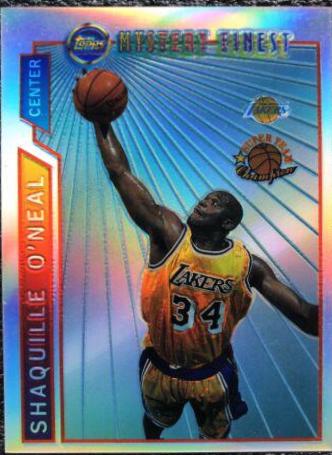 1996 Topps Mystery Finest Shaquille O'Neal [Refractor] #M12 card