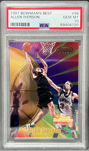 1997 Bowman's Best Allen Iverson #98 card