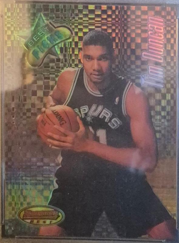 1997 Bowman's Best Picks Tim Duncan [Refractor] Best Picks Psa8 #BP8 card