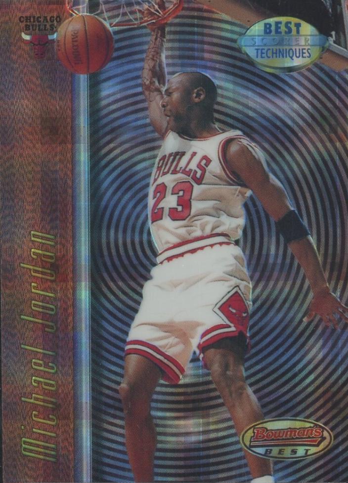 1997 Bowman's Best Techniques Michael Jordan [Atomic Refractor] #T2 card