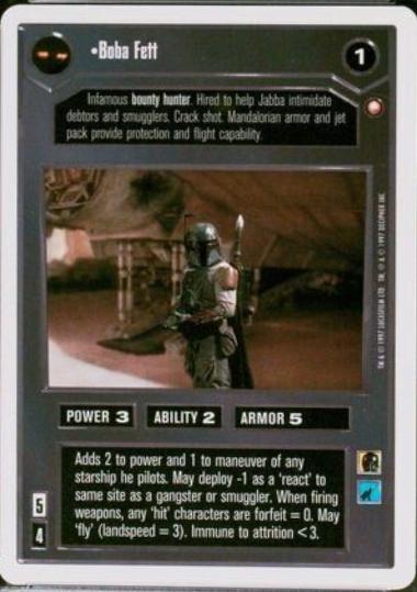 1997 CCG First Anthology Boba Fett card