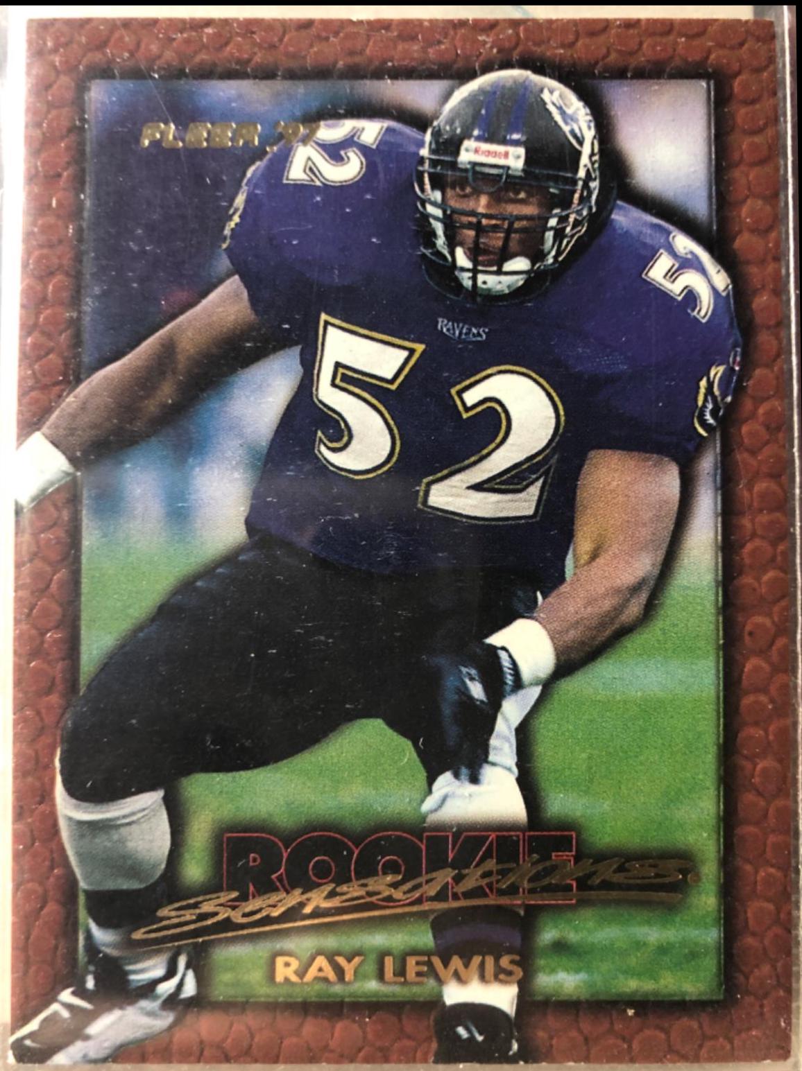 1997 Fleer Rookie Sensations Ray Lewis #14 card