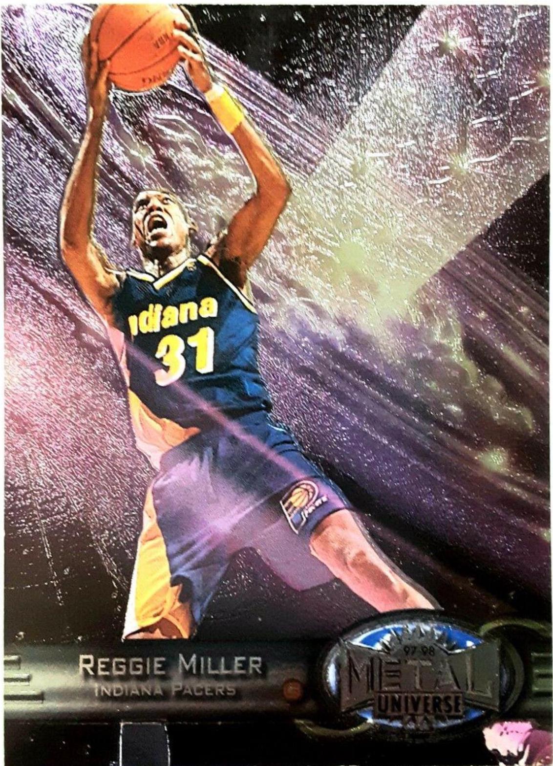 1997 Metal Universe Reggie Miller #98 card