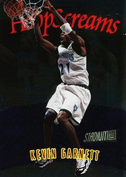 1997 Stadium Club Hoop Screams Kevin Garnett #HS3 card