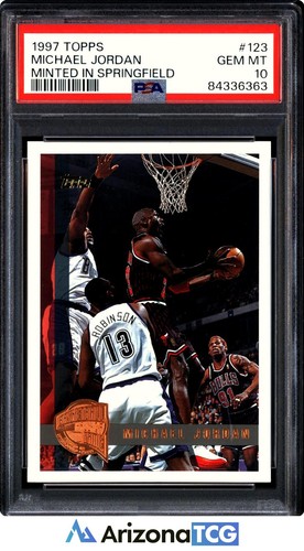 1997 Topps Michael Jordan [Minted in Springfield Gold] #123 card