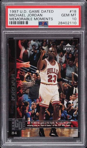 1997 Upper Deck Game Dated Memorable Moments Michael Jordan #18 card