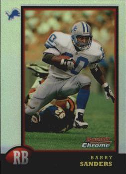 1998 Bowman Chrome Preview Barry Sanders [Refractor] #BCP8 card