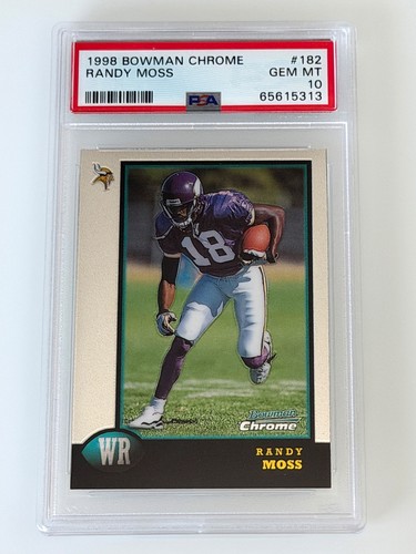 1998 Bowman Chrome Randy Moss #182 card