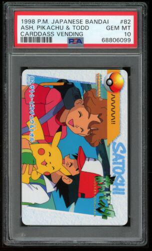 1998 Japanese Carddass Ash, Pikachu & Todd #82 card