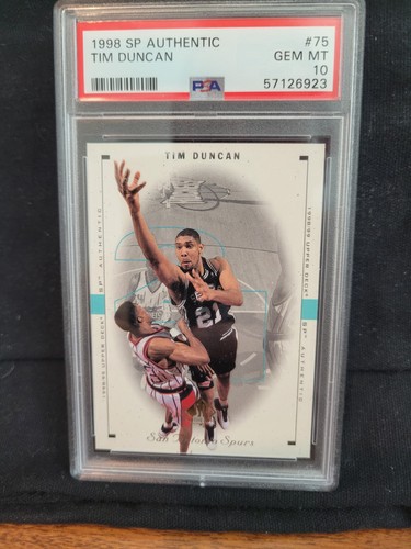 1998 SP Authentic Tim Duncan #75 card