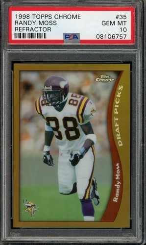 1998 Topps Chrome Randy Moss [Refractor] #35 card