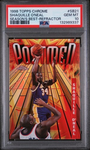 1998 Topps Chrome Season's Best Shaquille O'Neal #SB21 card