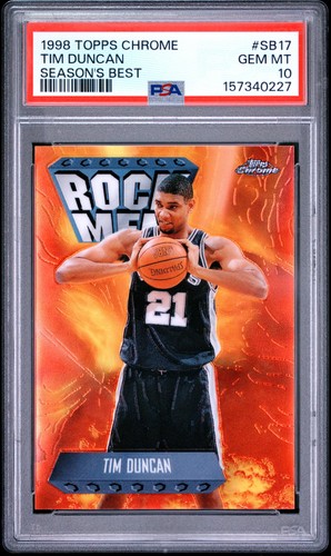 1998 Topps Chrome Season's Best Tim Duncan #SB17 card